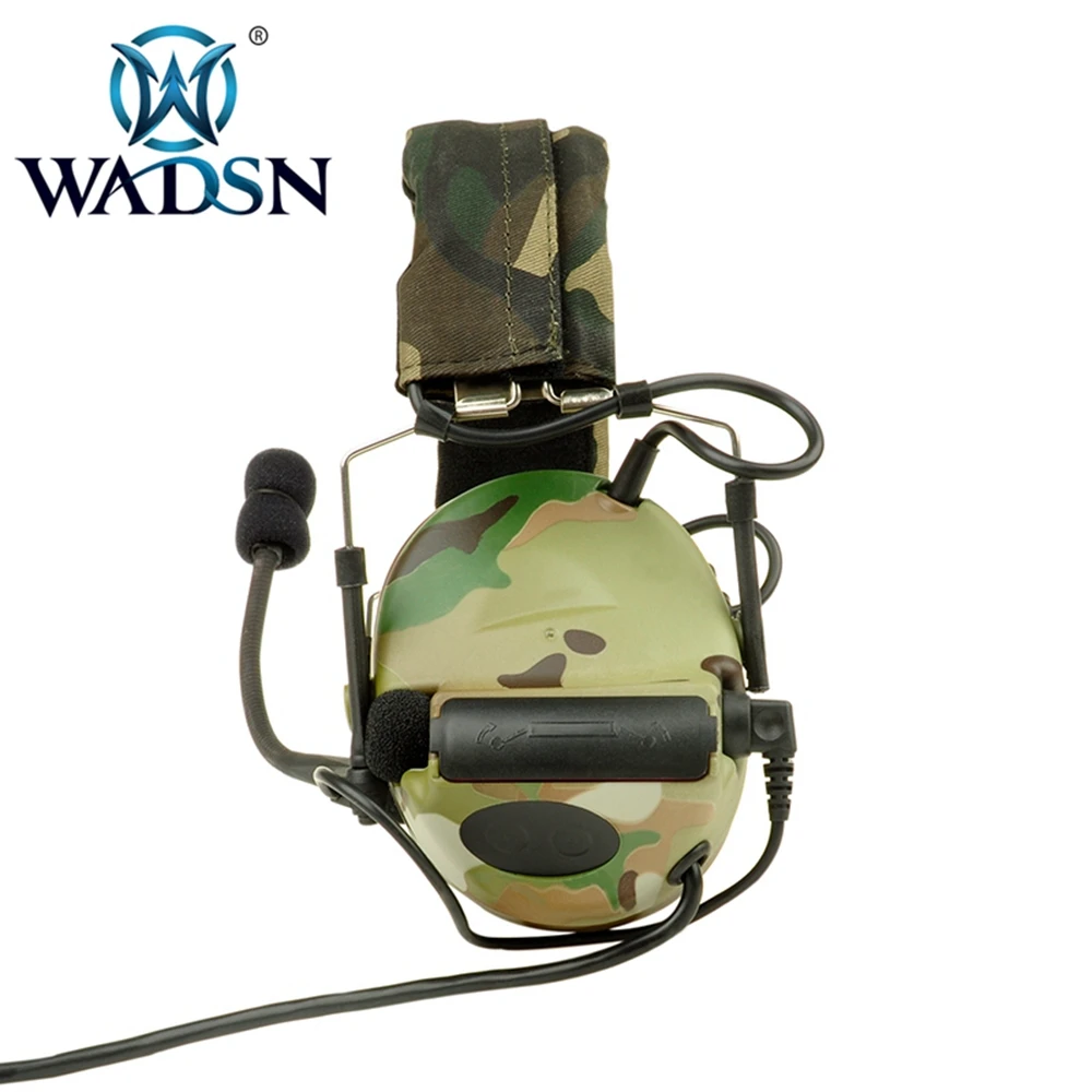 Тактические наушники WADSN Comtac II с шумоподавлением военные защитой слуха для