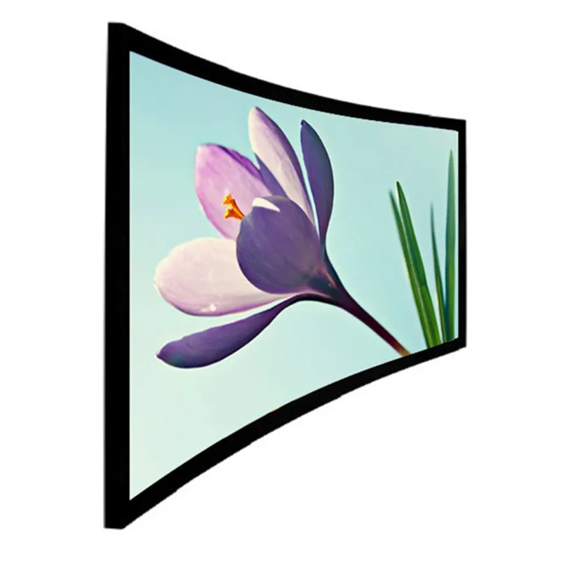 

Curved Projection Screens 100 inch 16:9, HD Acoustically Transparent Fabric Screen