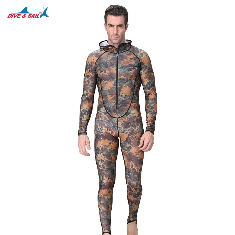 

DIVE & SAIL Men Full Cover Wetsuit UV Protection Dry Fast Diving Suit Snorkeling Swimwear LS-726C