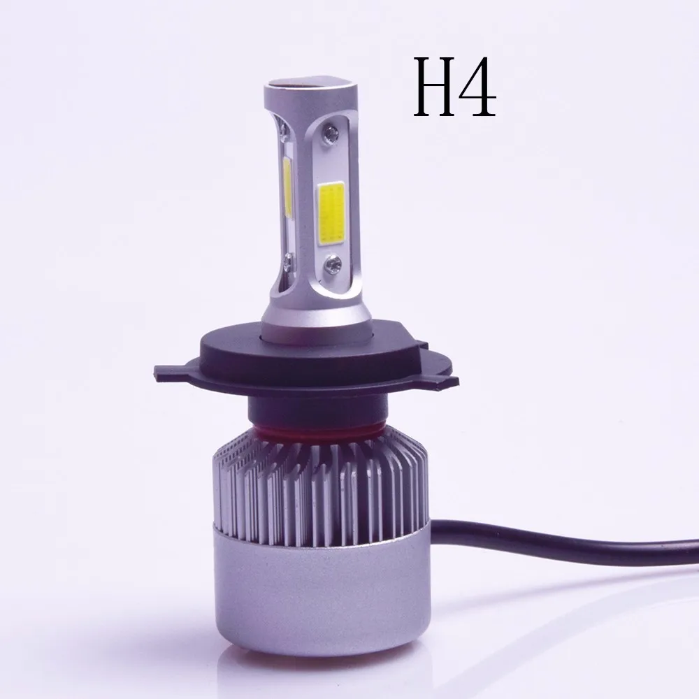 2X S2 H1 H3 H4 H7 H8 H9 H11 9005 9006 COB Del Faro 72 W фары для 8000LM светодиодный Авто ФАРИ Lampadina Della Luce di Nebbia 6500 K 24 V