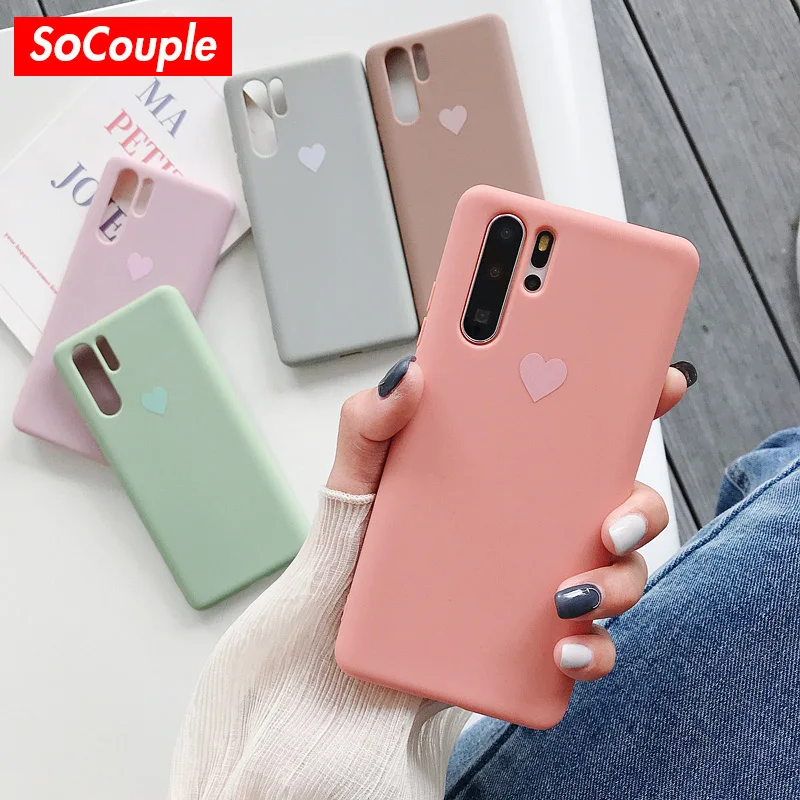 

SoCouple Phone Case For Huawei P20 P30 Pro Lite P10 plus Love Heart Soft TPU Case For Huawei Mate 20 10 Pro Nova 2s 3 3i 4 Cover