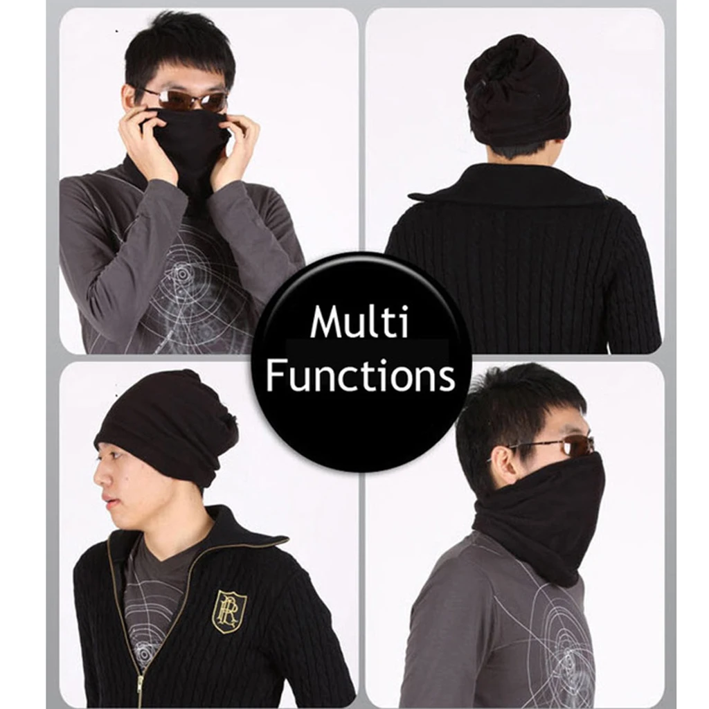 Pack of 2pcs Men Women Polar Fleece Neck Warmer Comfy Snood Scarf Ski Motorbike Masks