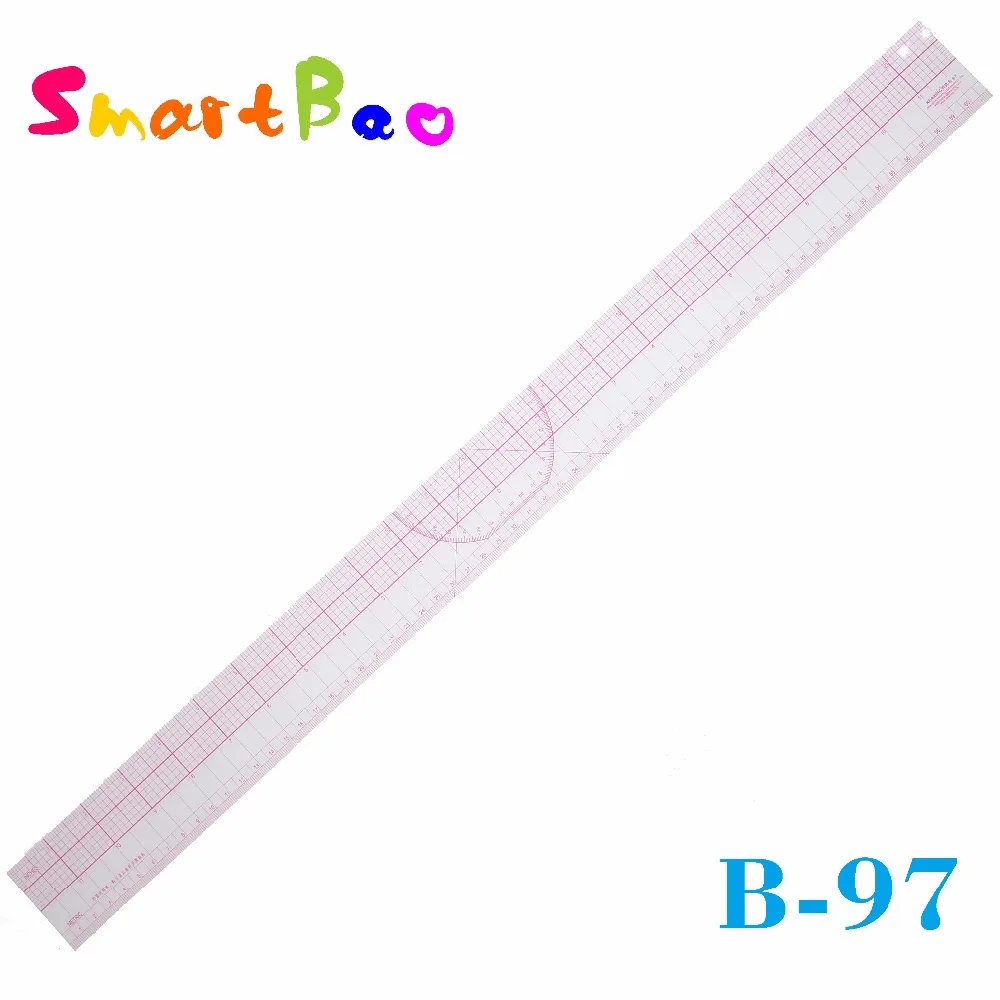 

60cm Long Grading Scale Metric and Inch Clothes built-in Calibration Ruler Stationery Clothes Soft Rulers, 1mm Thick B-97