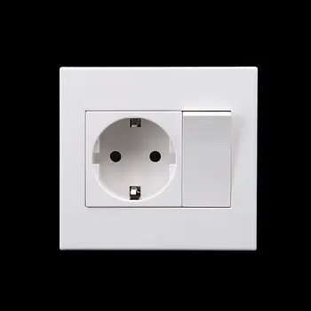

1 Gang 1 Way Wall Push Button Switch 86 Type Wall Socket Panel Outlet EU Standard German/French Type Light Switch 106A/250V