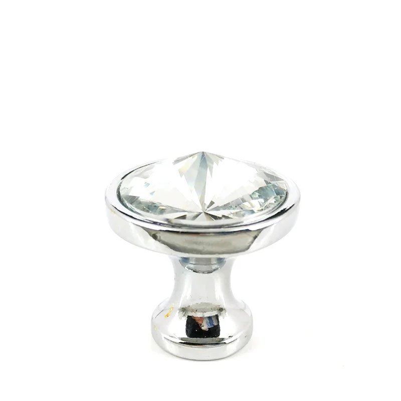

Clear Crystal Knobs Dresser Drawer Pulls Handles Sparkle Funiture Cabinet Door Handle Diameter 30mm