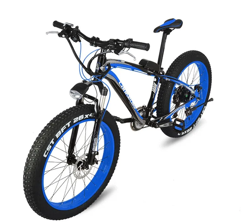 26 дюймов Снежный жир велосипед 4,0 шины электрический велосипед большое колесо 27 скоростей мощность литий-ионная батарея электрический горный электровелосипед
