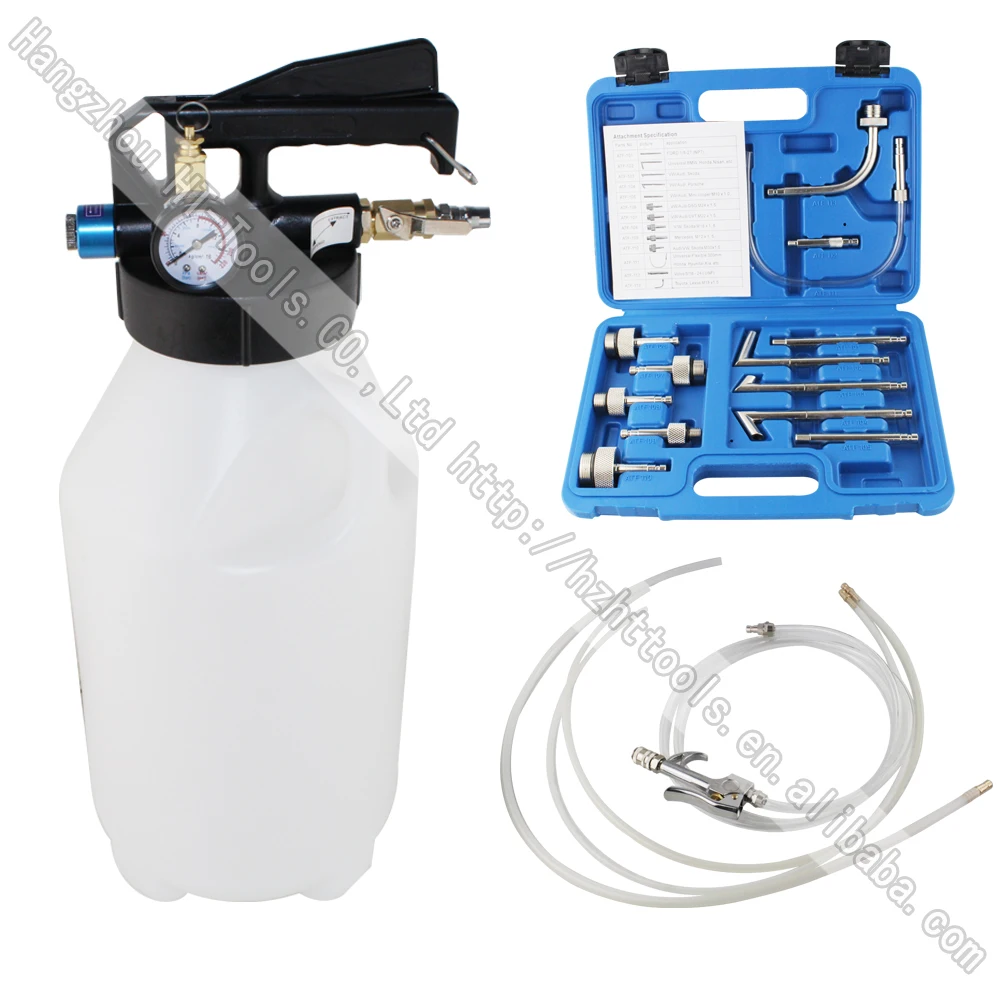 

Two Way 9L Penumatic Air Engine Gear Oil Extractor Dispenser With 13pcs ATF Adapters
