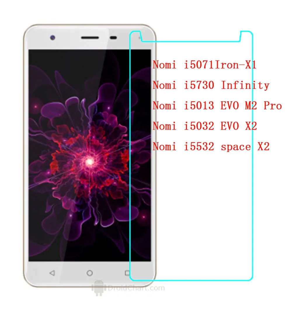 Закаленное стекло протектор для Nomi i5071Iron X1 i5730 Infinity i5013 EVO M2 Pro 5032 X2 i5532 space i5510