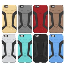 

Iron Man Armor Phone Shell Protective Bracket Back Cover Shockproof Shell For iPhone 5 6 7 8 Plus UM