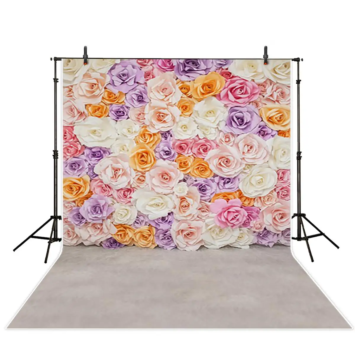 3D Colr Rose Flower Floral Wall Backgrounds Vinyl cloth High quality