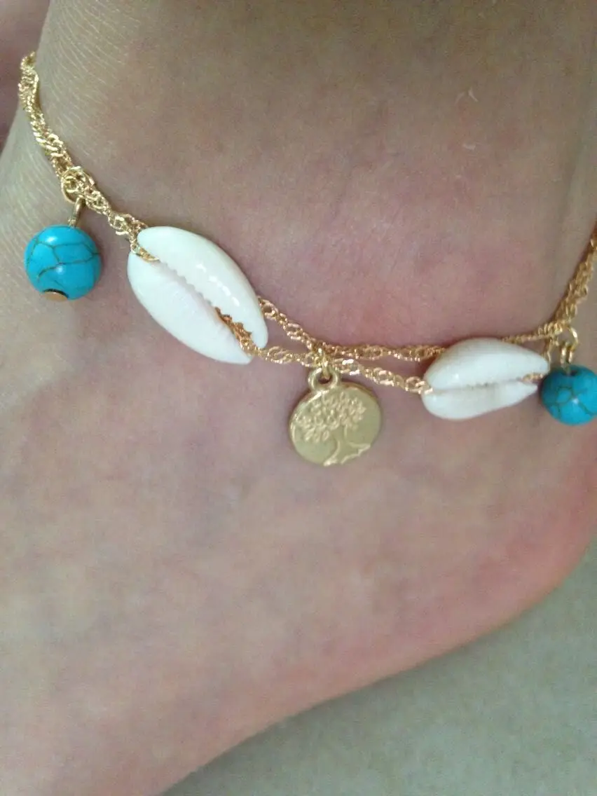 

anklets for women shells barefoot sandals foot jewelry ankle bracelet cheville enkelbandje bohemian anklet cavigliera donna