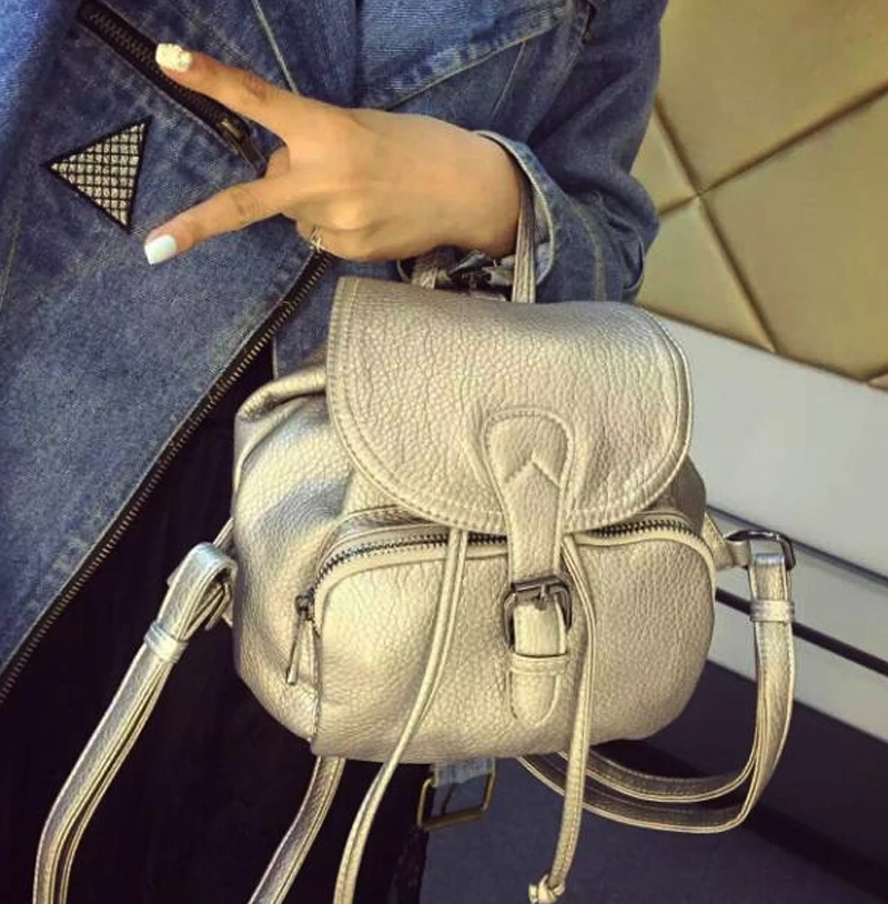 

Summer Korean Mini Female Washed Leather Shoulder Bag Ladies Casual Small Women Travel Backpack College Fashion Student Satchel