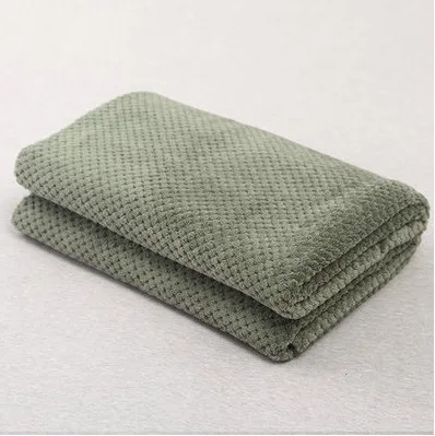 Одеяло зеленое темно-кофейное/покрывало для дивана/простыни/полотенце/одеяло s покрывало для путешествий для зимы, серое удобное одеяло - Цвет: green