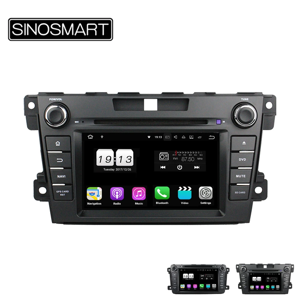 Excellent SINOSMART Android 9.0 4G RAM 8 core CPU Car DVD GPS Navi Player for Mazda CX-7/CX-9 2012-2013 0