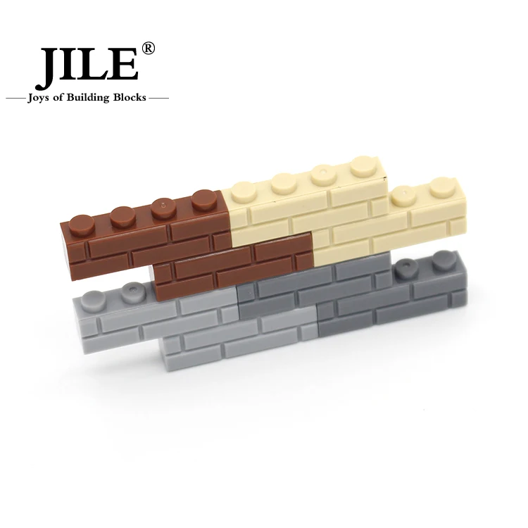 Free Shipping ! Moc Brick, Modified 1 x 4 with Masonry Profile (Brick Profile) Wall DIY Building