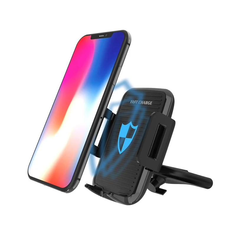 Fimilef Qi Car Wireless Fast Charger Phone Holder For iphone Samsung S8 Car CD Slot GPS Mobile Mount Charging Stand Car Holder (5)