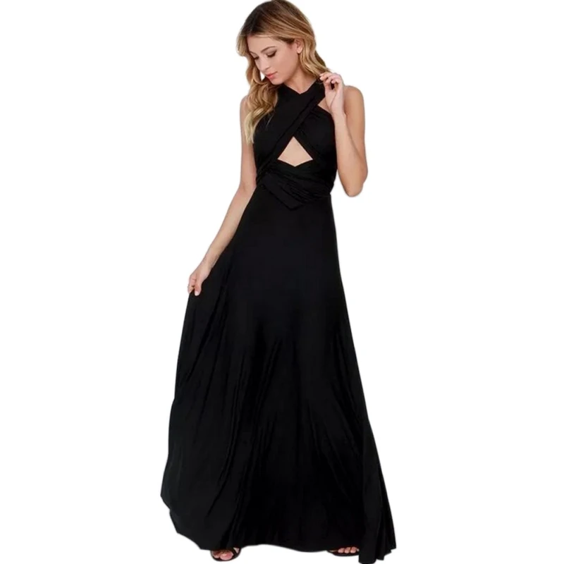 2019 Women Multiway Wrap Convertible Boho Maxi Club Dress Sexy Bandage Long Dress Party Bridesmaids Robe Femme