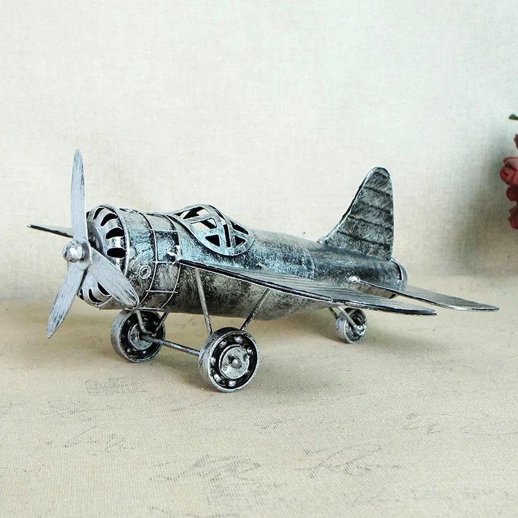 World War II Special offer Retro style Crafts ornaments Iron metal airplane model Gift desk decoration vintage home decor