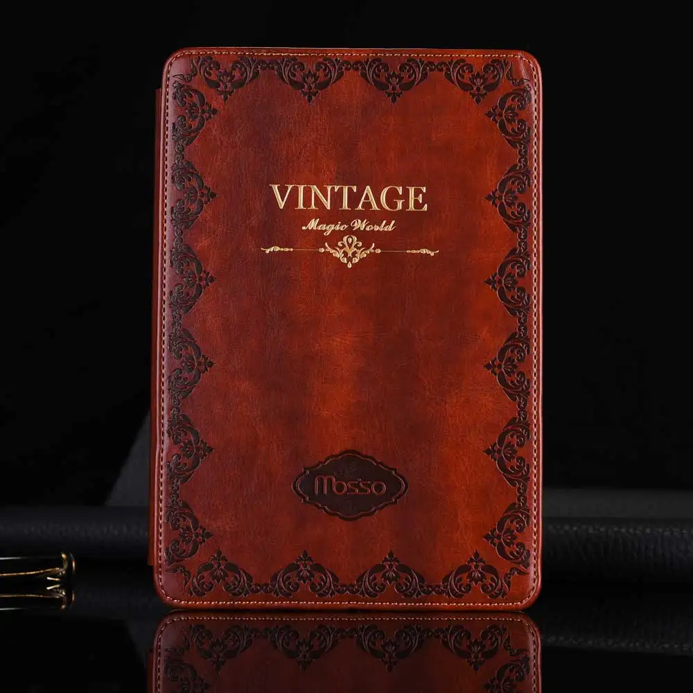 

Retro Waterproof Cover for iPad 2 3 4 9.7" Vintage Print Business Leather Case Foldable Stand Smart Cover for iPad4 iPad3 iPad2