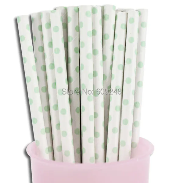 on Colors Disposable Party Decorations Dot Paper Straws
