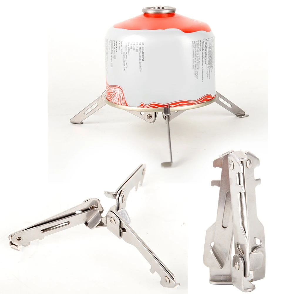 

Accessories Hiking Triangle Folding Cooking Stand Gas Tank Holder Stove Outdoor Camping Tool Stainless Steel Support Bracket