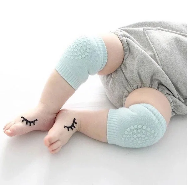 Дети Kneepad протектор Мягкие плотные махровые Нескользящие дозирования безопасности сканирование ребенок 1 пара гетры и 1 пара носков