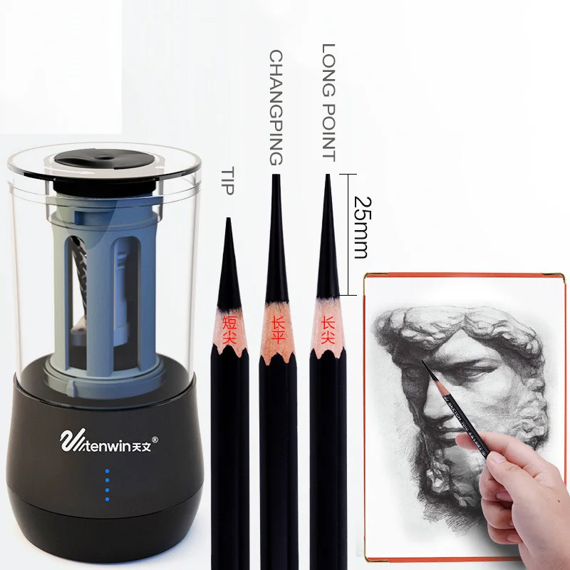 

TEN-WIN Electric Pencil Sharpener creative Dual Purpose Multifunction Automatic Art Learning Sketch Pencil Electronic Sharpener