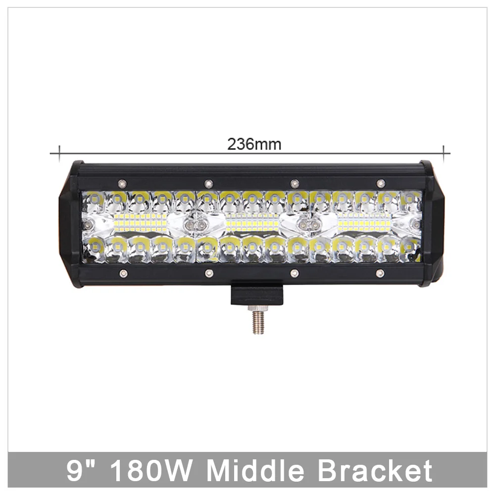 180W Combo Beam x1 60 Вт 120 Вт 180 Вт 4х4 внедорожный светодиодный светильник Бар для автомобилей комбинированный лучи внедорожник ATV Трактор Лодка б/у экскаватор 12V 24V Подсветка - Цвет: 180W Combo Beam x1