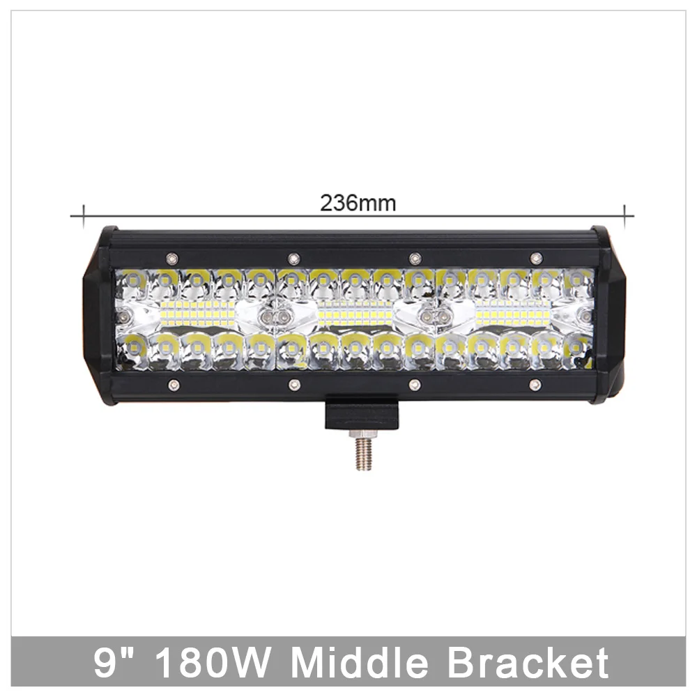 60 Вт 120 Вт 180 Вт 4х4 внедорожный светодиодный светильник Бар для автомобилей комбинированный лучи внедорожник ATV Трактор Лодка б/у экскаватор 12V 24V Подсветка - Цвет: 180W Combo Beam x1