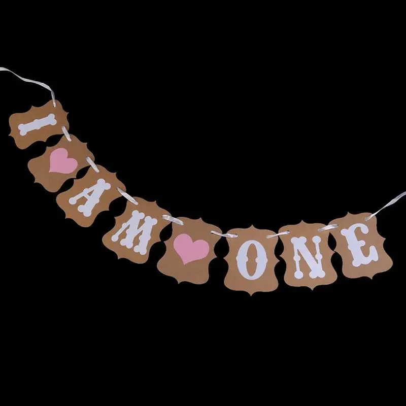 I AM ONE LOVE Paper Garland Bunting Banner деревенская Крестильная детская гирлянда для душа