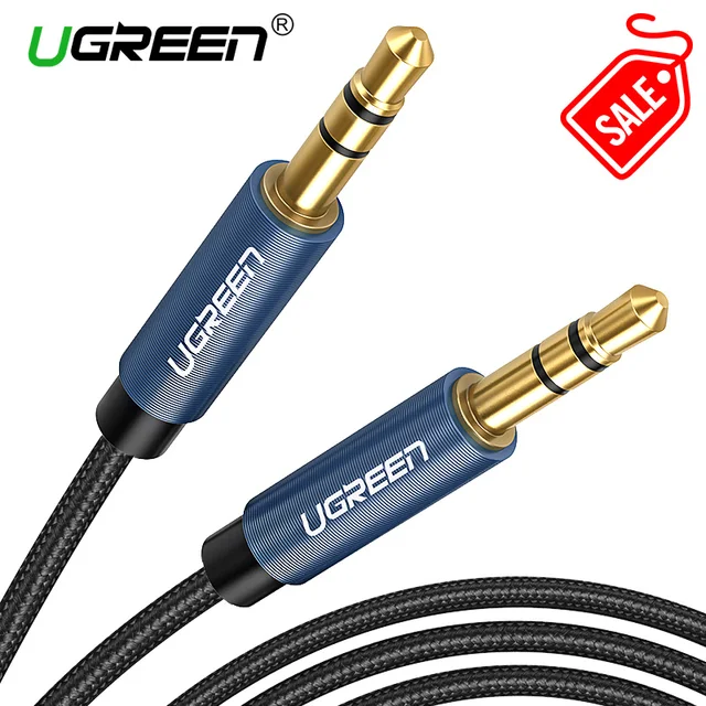Ugreen кабель aux разъем 3.5 аудио кабель для iphone позолоченные 3.5 мм Между Мужчинами Кабель aux для Автомобилей MP3 MP4 Наушников Динамик