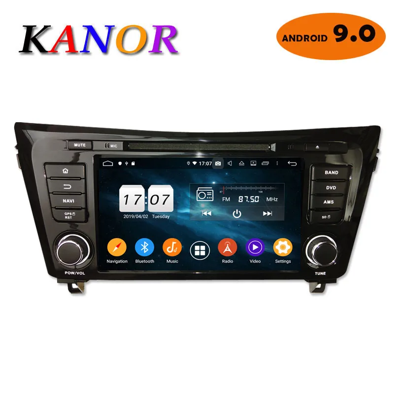 Android 9,0 Восьмиядерный 4+ 32G для Nissan x-trail 2 Din автомагнитола с gps 1024*600 сенсорный экран навигационная система KANOR