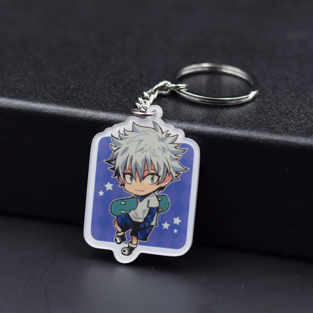 6 Styles Hunter x Hunter Keychain Killua Gon Keyrings Fashion font b Jewelry b font Key