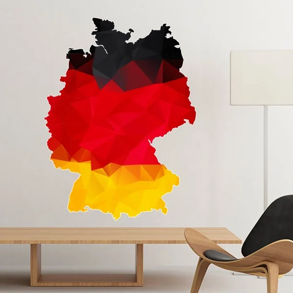 

Germany National Flag Map Country Graffiti Illustration Pattern Removable Wall Sticker Decals Mural Wallpaper Wedding Decoration