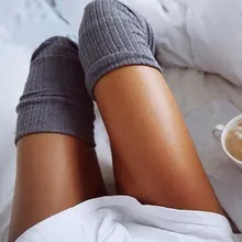 2018 Sexy Women Girl Stockings Harajuku Thigh High Stocking Fashion Knee High Socks Knitted Long Cotton Warm Over The Knee Socks