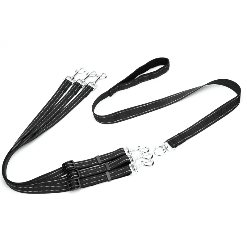 Buy Reflective Three dogs Leash Detachable Pet Lead