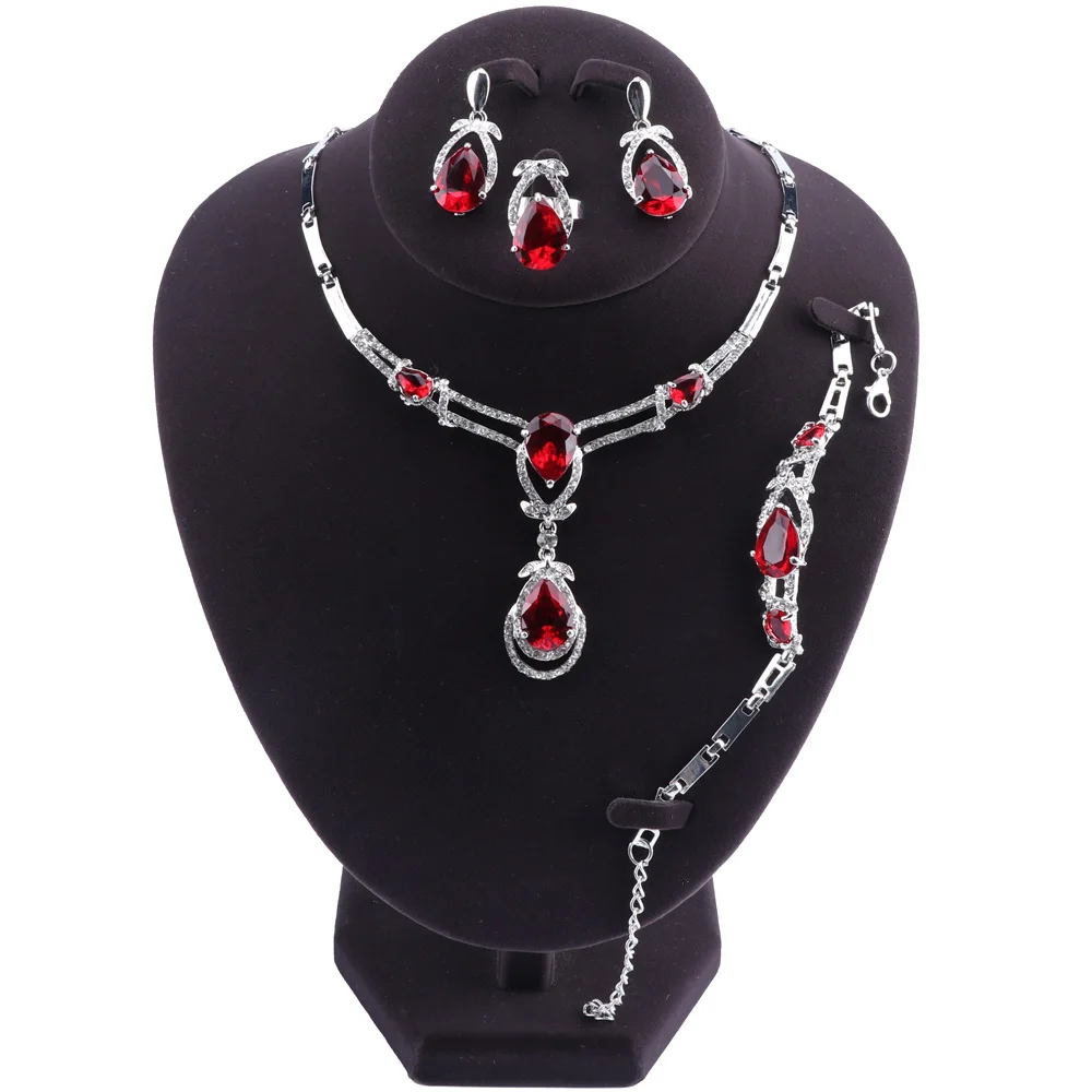 Sliver Plated Costume Jewelry Sets For Women Bracelets/Necklace/Pendant