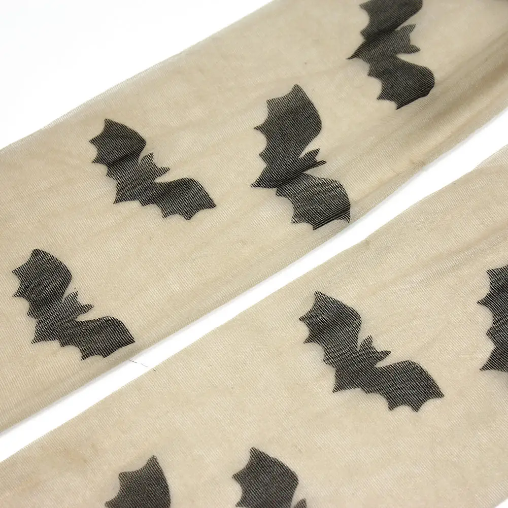 Модные женские панк готические вампирские летучие мыши Колготки с татуировкой прозрачные тонкие колготки чулки винтажные сексуальные Чулочные изделия на Хэллоуин