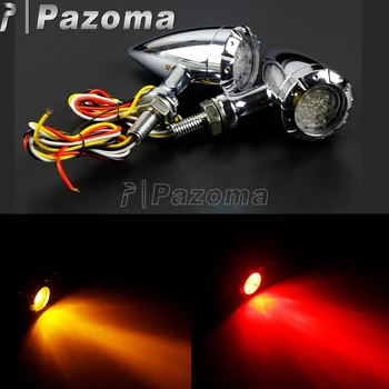 

10mm 12V LED Turn Signal Light 3 In 1 Integrated Brake Tail Light Running Lamp For Harley Dyna Sportster Vintage Blinker