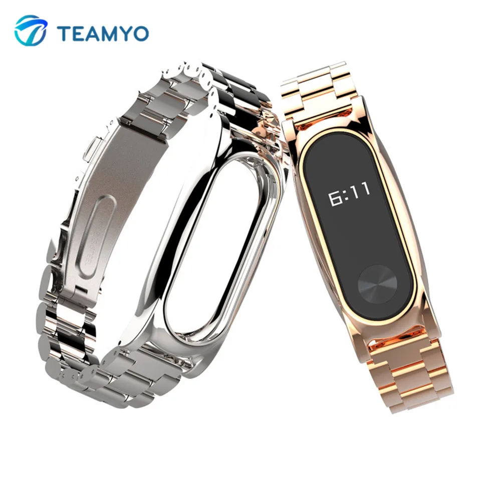 

Xiao mi Mi band 2 Strap Screwless Metal Wrist Strap Replacement for xiomi miband 2 Smart Bracelet Wristbands Accessory