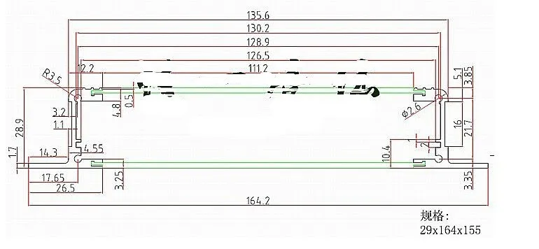 1 шт. алюминиевый корпус проект чехол 29(H) x164(W) x155(L) мм для электроники чехол распределительная коробка инструмент чехол szomk