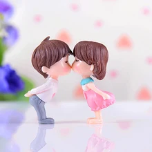 Влюбленные изысканные миниатюрные статуи Статуэтка миниатюрный для свадьбы сад мини-орнамент двор Декор наружной жизни