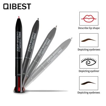 

1pcs Brand Makeup Set 4 In 1 Eyebrow Pencil Rotating Pressed Refills For Eyeliner Lip Liner Pen Lasting Waterproof Cosmetics