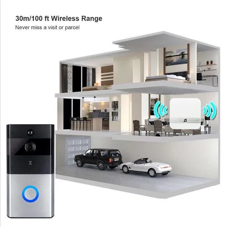 Smart WiFi Doorbell Camera Video Wireless Remote Door Bell CCTV Chime Phone APP