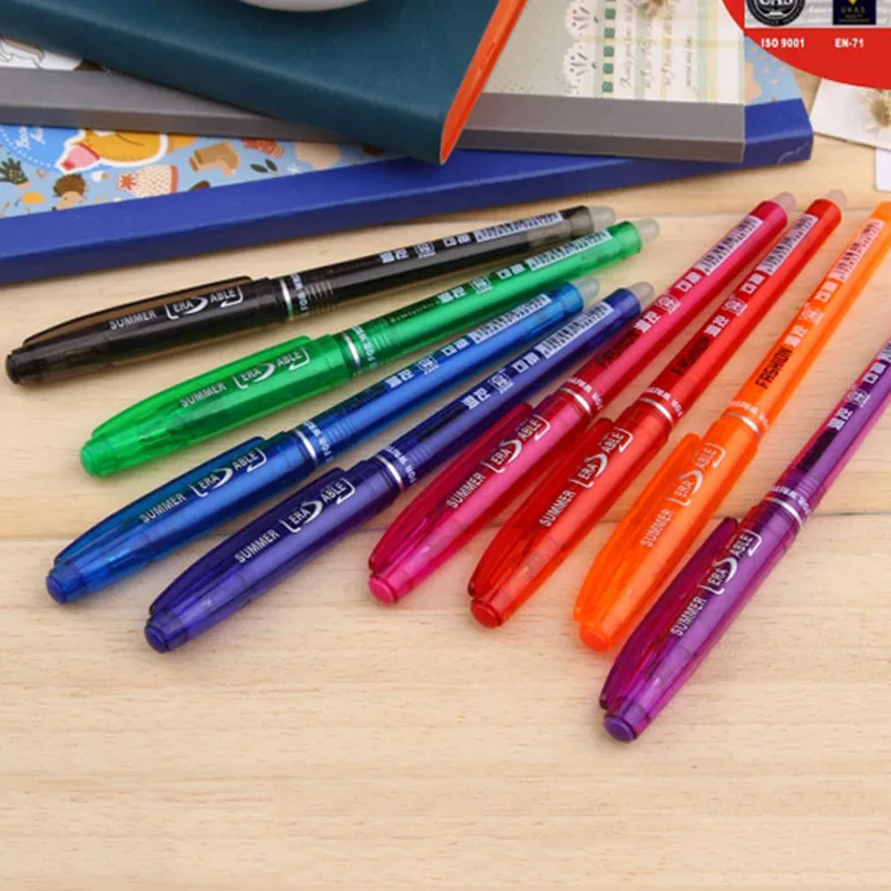 Delvtch 0,5 мм 8 шт./компл. стираемая ручка с гелевыми чернилами 8 расцветок Ручка доступна для Детский подарок студент приспособления для канцелярских принадлежностей
