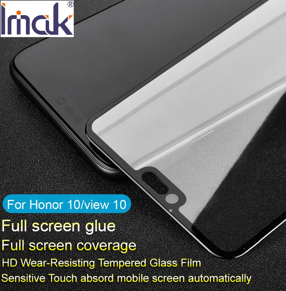 

imak Pro+ Full Screen Glue Cover Tempered Glass For Huawei Honor 10 view 10 Lite 2.5D Curved oleophobic view10