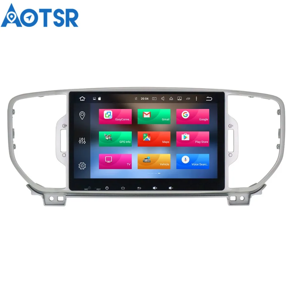 Discount Aotsr Android 8.0 GPS navigation Car DVD Player For KIA sportage 2016 2017 multimedia 2 din radio recorder WIFI Bluetooth stereo 5