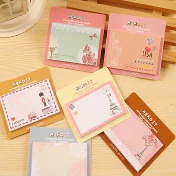 

4 pcs/lot Tower N Times Memo Pad Sticky Notes Cute Post Bookmark Stationery Label Stickers School Supplies Notepad escolar