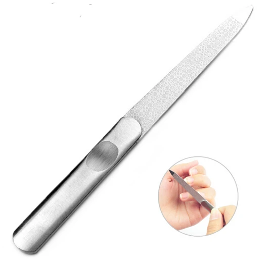 

2016 New Stainless Steel Nail Files Buffing Manicure Pedicure Nail Art Tools