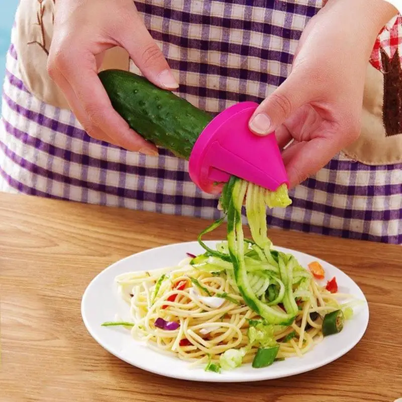 Спиральная Морковь Огурец Терка клиновидное лезвие резак для овощей нож для спиральной нарезки фруктов приспособления для приготовления салата Zucchini лапша спагетти инструмент